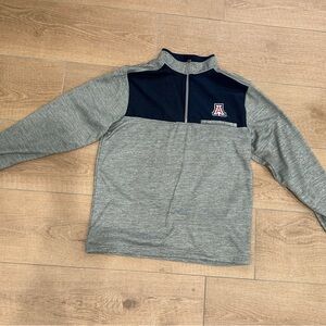 Arizona Wildcats Gray and Navy Men's Zip Up Sweater